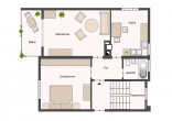 Renovierte, gepflegte, 2-Zi.- Wohnung mit Garage! - Grundriss