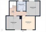 Freistehendes Einfamilienhaus mit Garten und Garage - Grundriss DG