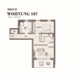 Aktionspreis - 2-Zimmer-Neubauwohnung inkl. TG-Stellplatz im „Korber Viertele“ = provisionsfrei = - Grundriss WHG 107