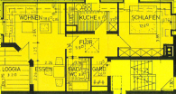 Top Dachgeschoss-Wohnung mit Loggia! Aufzug! TG-Stellplatz! - Grundriss