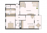 3-4 Zimmer-Wohnung mit Südbalkon in Aussichtslage - Grundriss