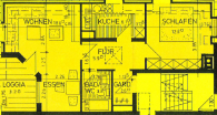 Top Dachgeschoss-Wohnung mit Loggia! Aufzug! TG-Stellplatz! - Grundriss
