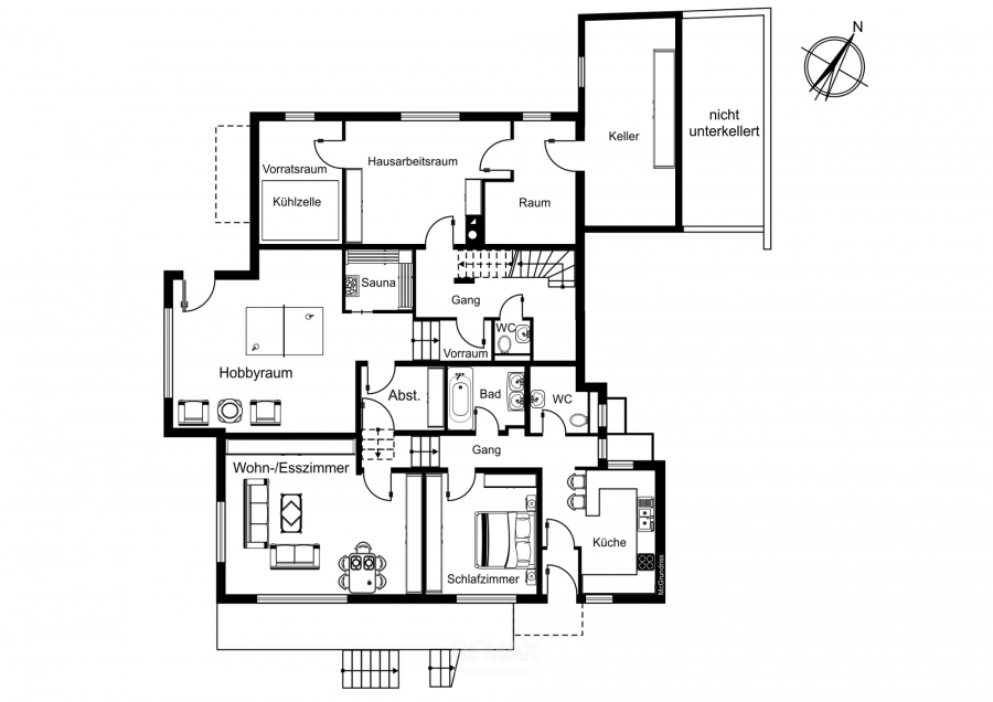 Grundriss UG + ELW
